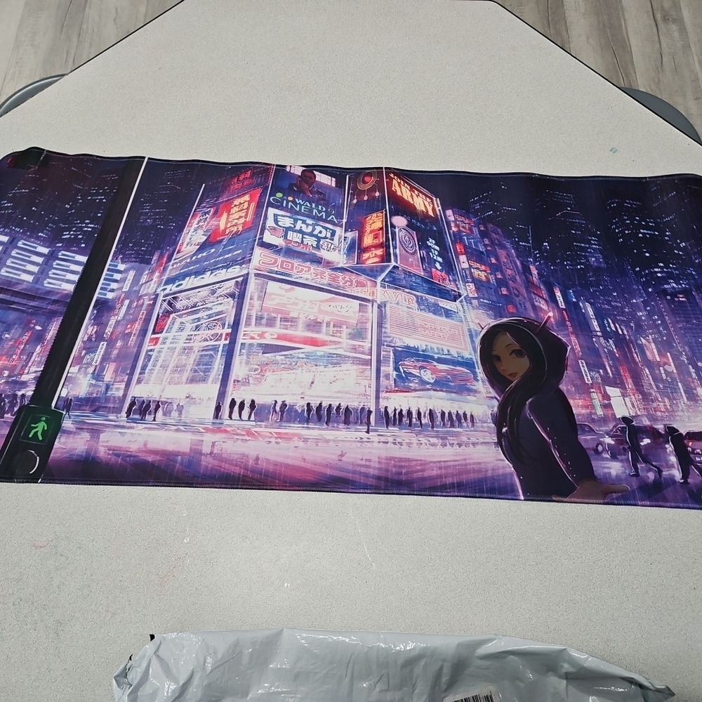 Cybercity Punk Large Gaming Mouse Pad, Non-Slip Rubber Base Mousepad, Desk (A-9)